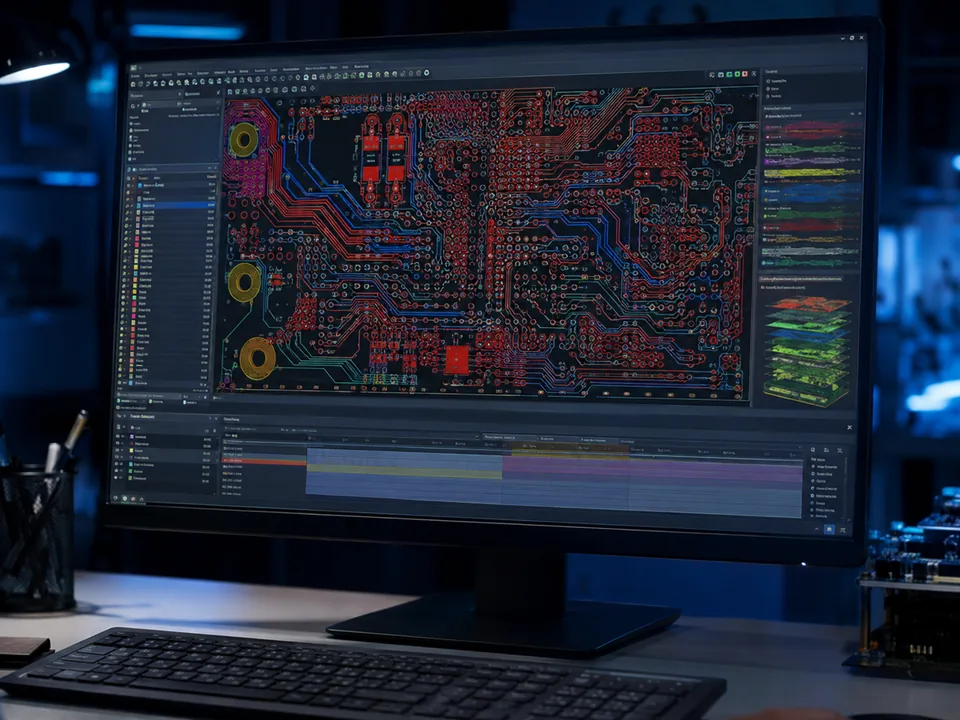 PCB layout files in engineering software