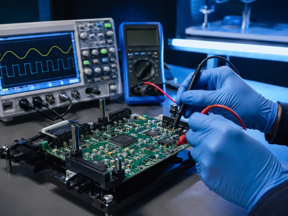 PCB electrical verification and validation at a test bench