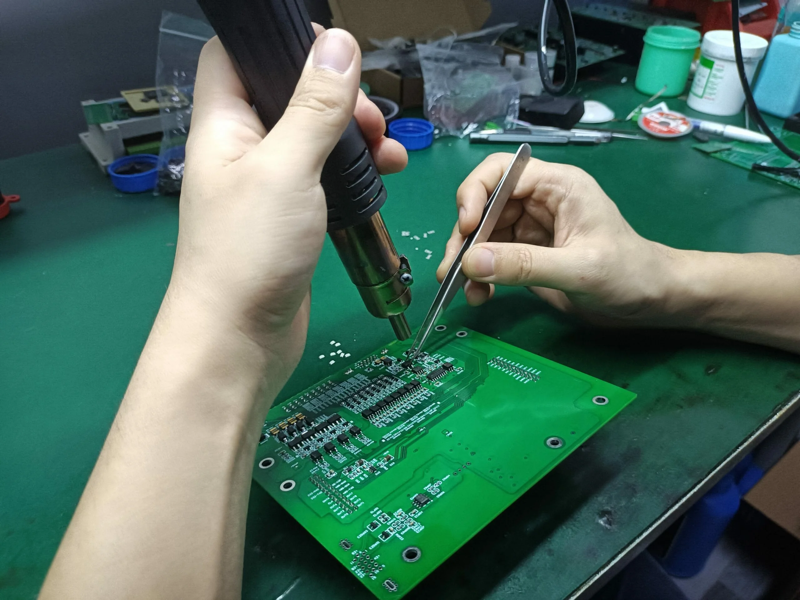 PCB Repair-Place Components and Solder