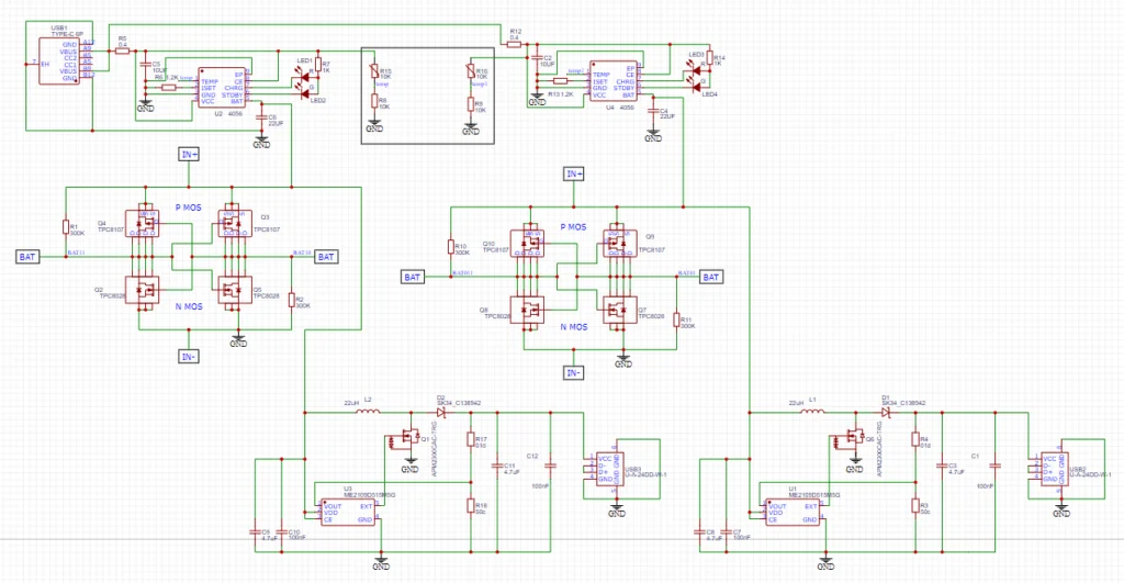 PCB schematic of polarity switching circuit