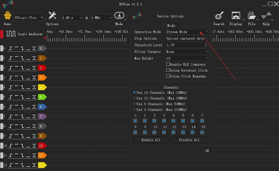 DSView operation mode