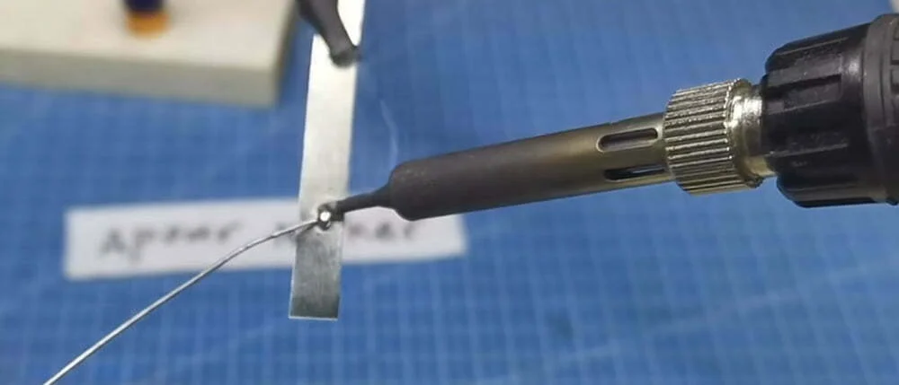 heating up soldering iron