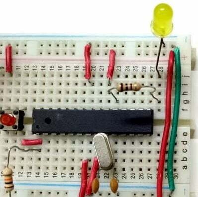 Connecting the Atmega128 / 328 IC to breadboard