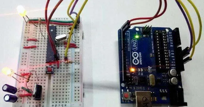 Uploading the Blink program to Atmega128 / 328