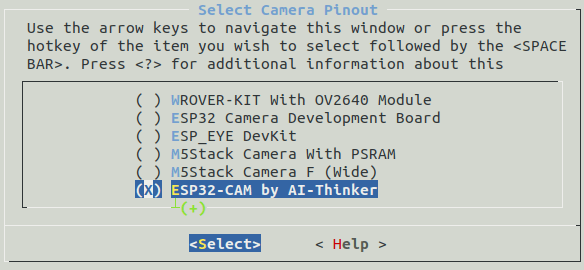 ESP32 Cam Project - Select Camera Pinout