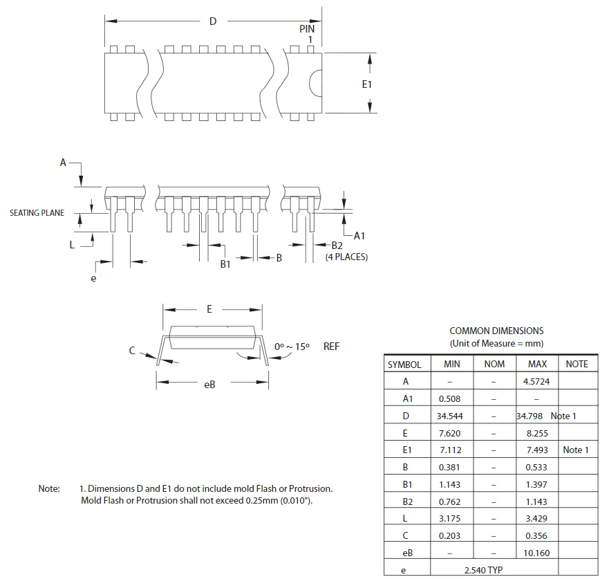 ATmega328P 28-lead Plastic Dual Inline Package (PDIP)