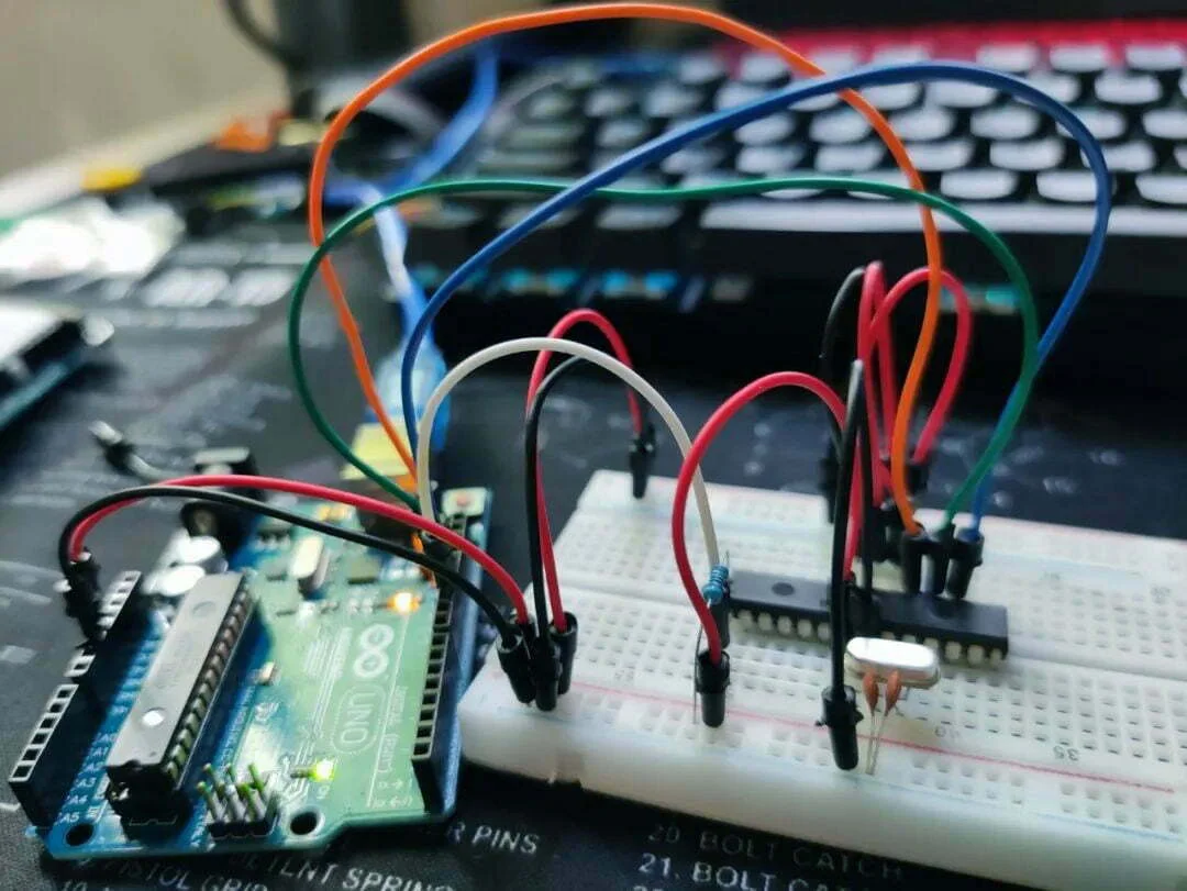 Wiring Diagram the ATmega328P to Arduino Uno