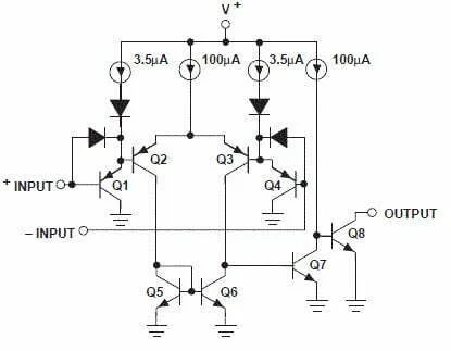 LM339 Equivalent Circuit Diagram