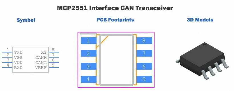 MCP2551 CAD Models