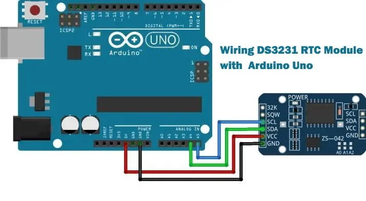 Connect DS3231 RTC Module with Arduino Uno