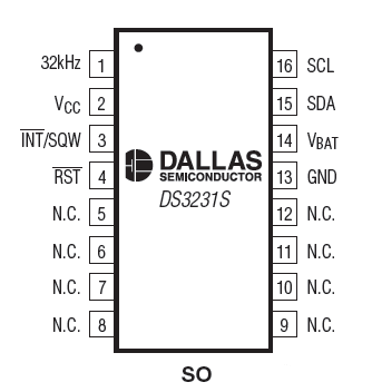 DS3231 Pin Diagram