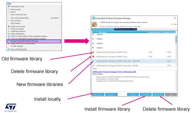 STM32CubeIDE firmware library