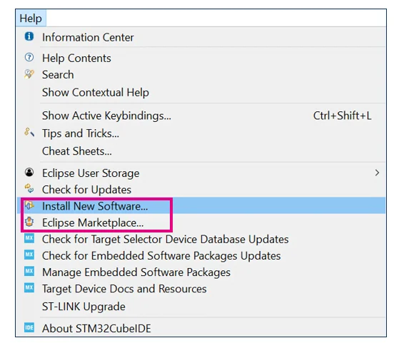 STM32CubeIDE plugins Installing