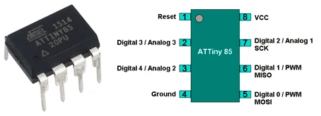 ATTiny85-20PU 8-bit ATMEL Microcontroller