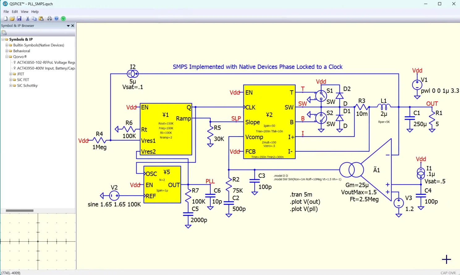 An overview of the QSPICE user interface