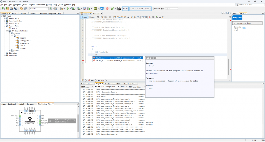 Display Delay Function in main. c