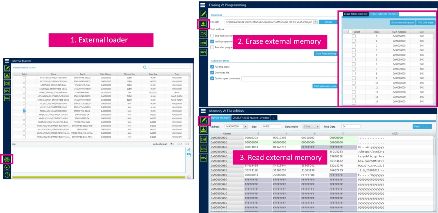 External Memory Programming of STM32CubeProgrammer