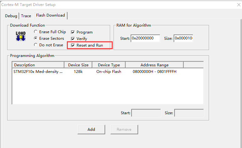 Flash Download Function_Cortex-M Target Driver Setup_Keil