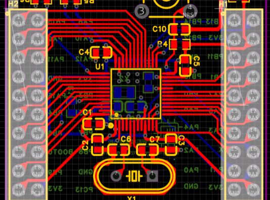 STM32F103C8T6 Core Board - Schematic and PCB Design | Reversepcb