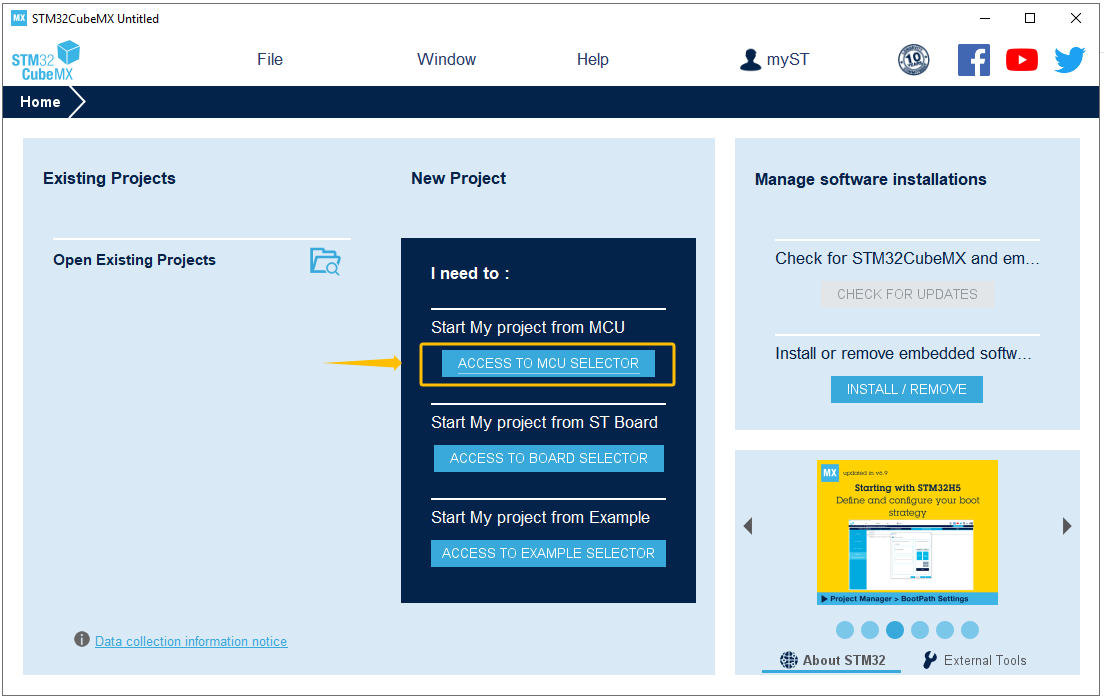 Access to MCU Selector