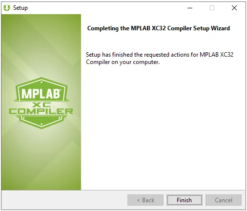 Completing the MPLAB XC32 Compiler Setup Wizard