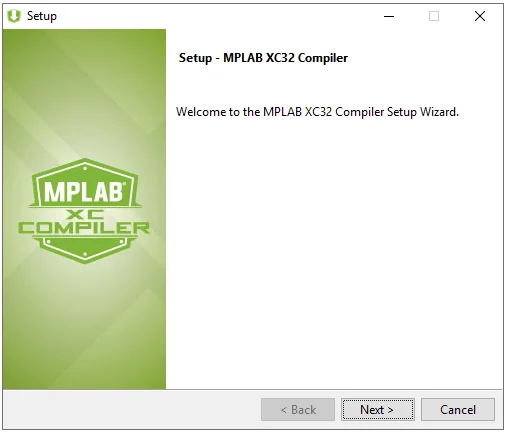 MPLAB XC32 Compiler Setup Wizard