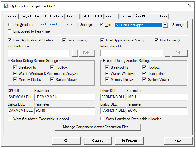 Choose ST-Link Debugger