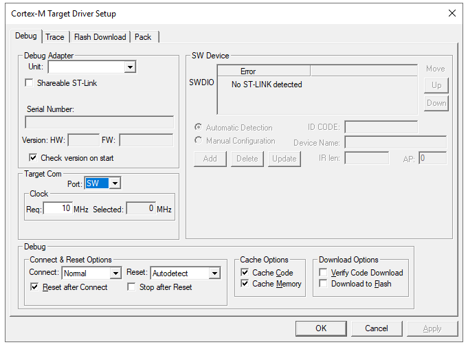 Choose SW Port for Target Project