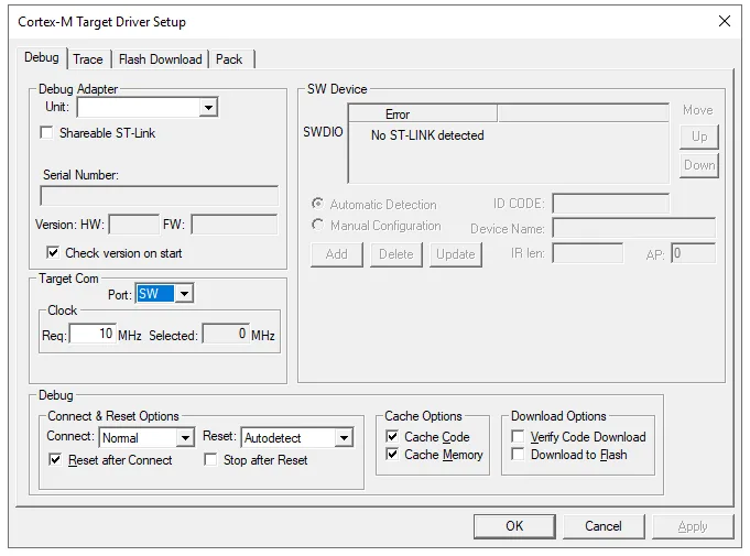 Keil μVision5: Tutorial for Beginners 12 Choose SW Port for Target Project
