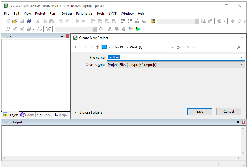 Create A New Project in Keil MDK