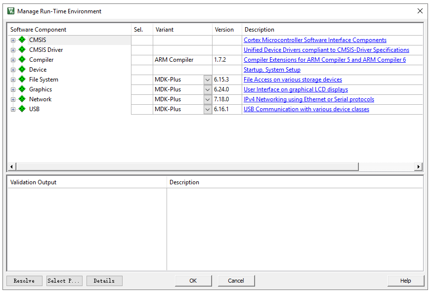 Select CMSIS Interface for the Keil Project