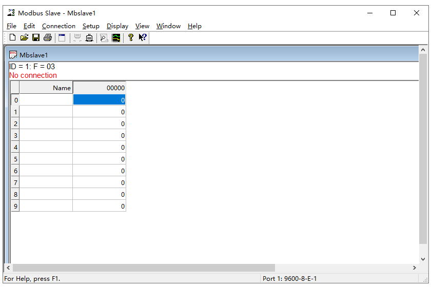 Modbus Slave Simulator