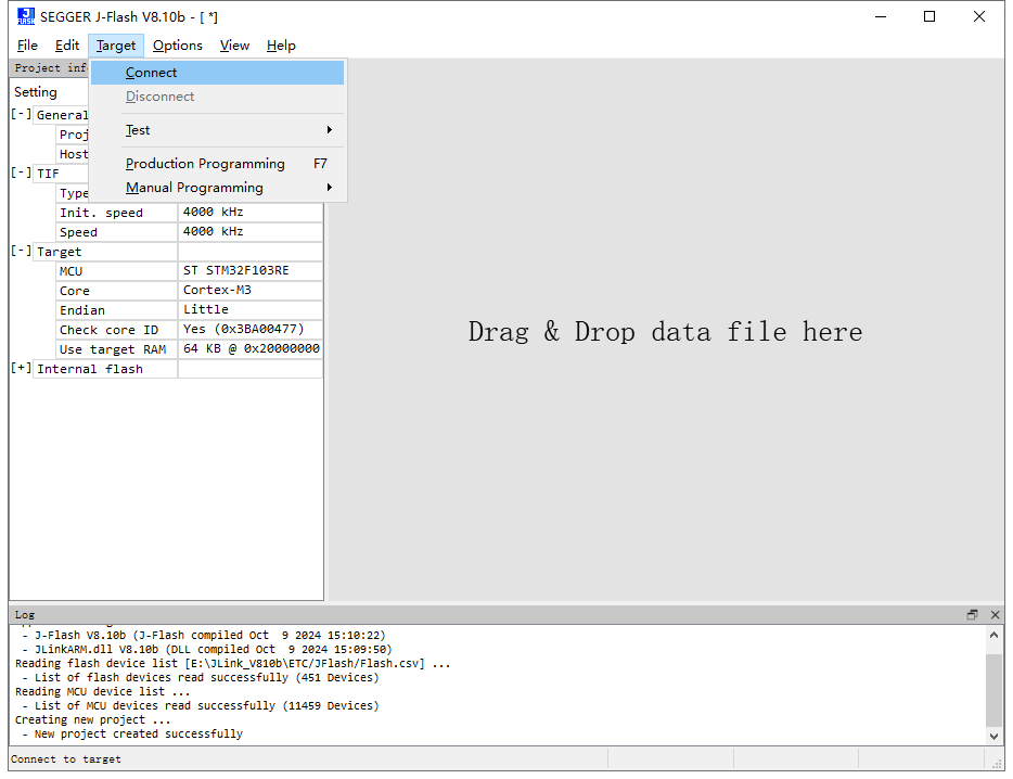 Establish a Connection Between Micro Chip and J Flash Software