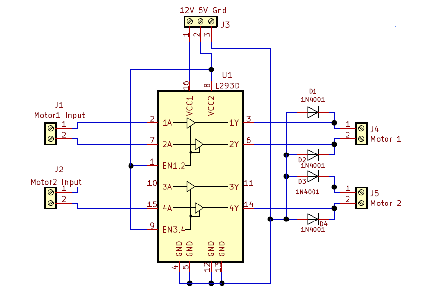 H bridge motor driver schematic