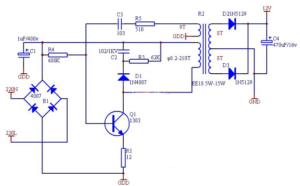 Simple and practical switching power supply circuit diagram