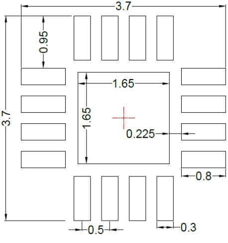 Recommended footprint design for QFN package