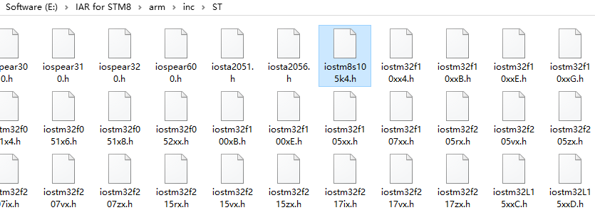 iostm8s105k4.h header file