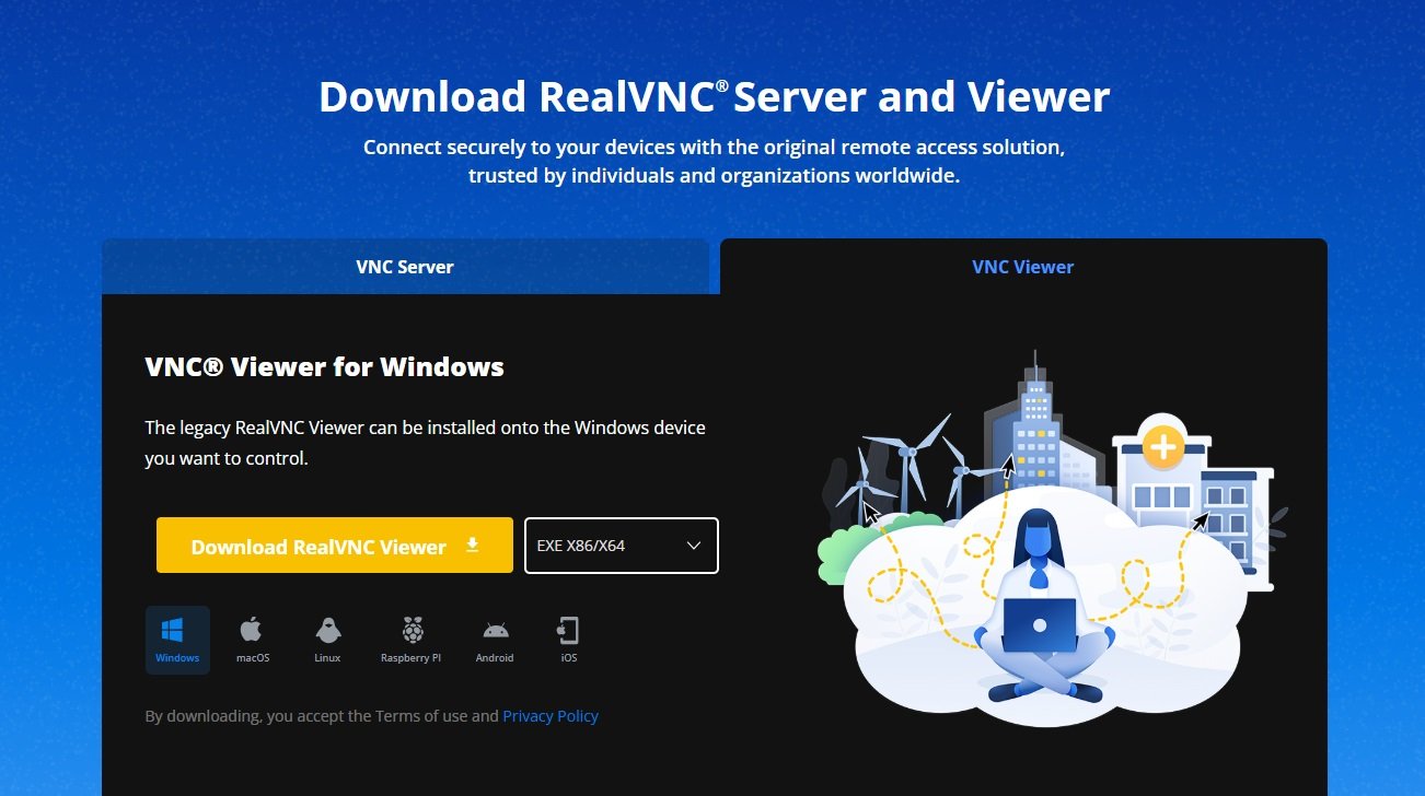 How to Use VNC for Raspberry Pi Remote Access? 5 RealVNC Server and Viewer download page