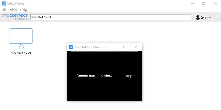 How to Use VNC for Raspberry Pi Remote Access? 9 VNC Viewer window displaying an error message Cannot currently show the desktop