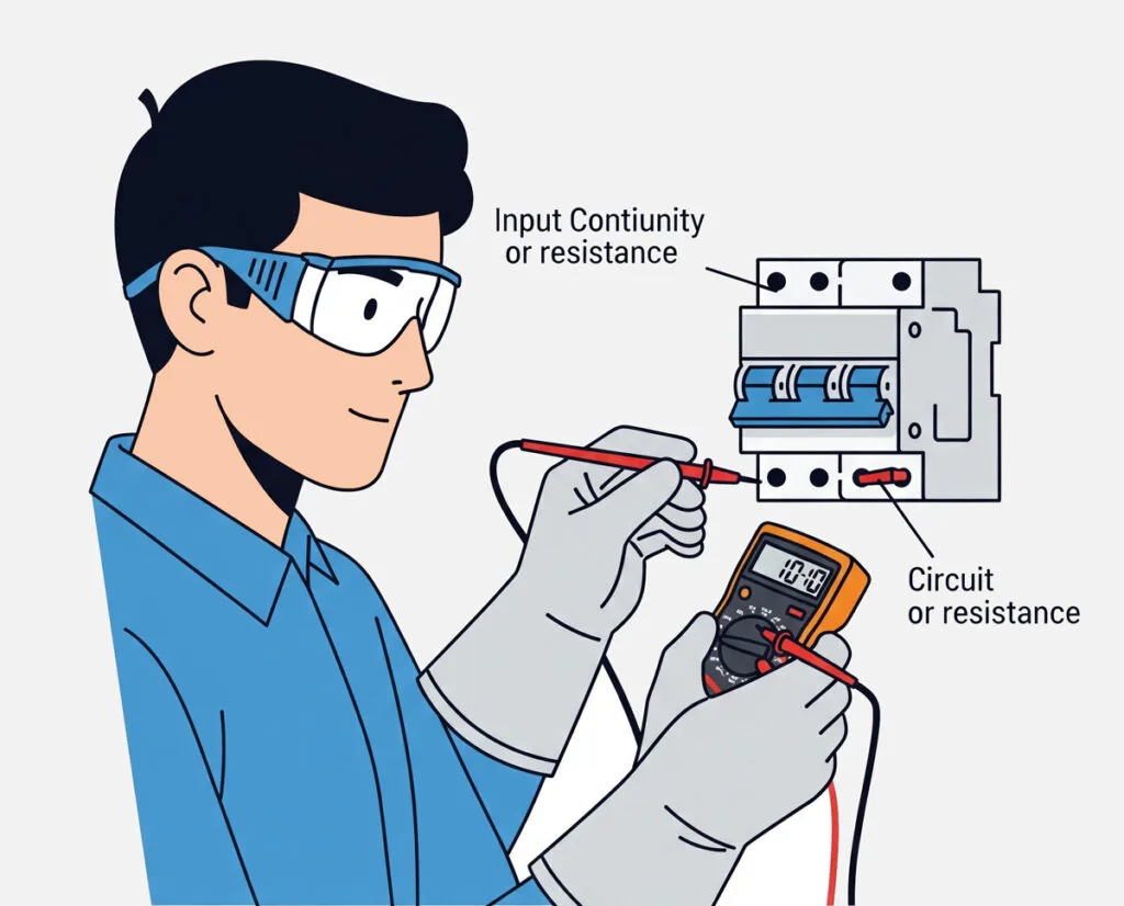 Razor scooter circuit breaker reset and continuity test multimeter setup