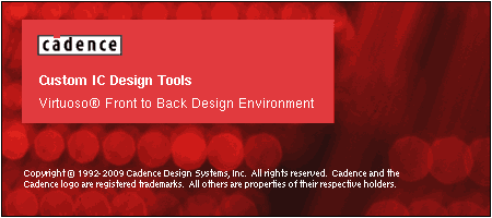 Choosing the Right EDA Software for Your IC Board Design Project 2 A splash screen for Cadence Virtuoso EDA software