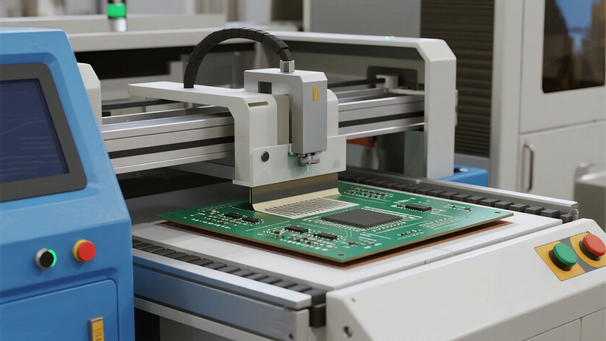 Diagram of the solder paste printing process