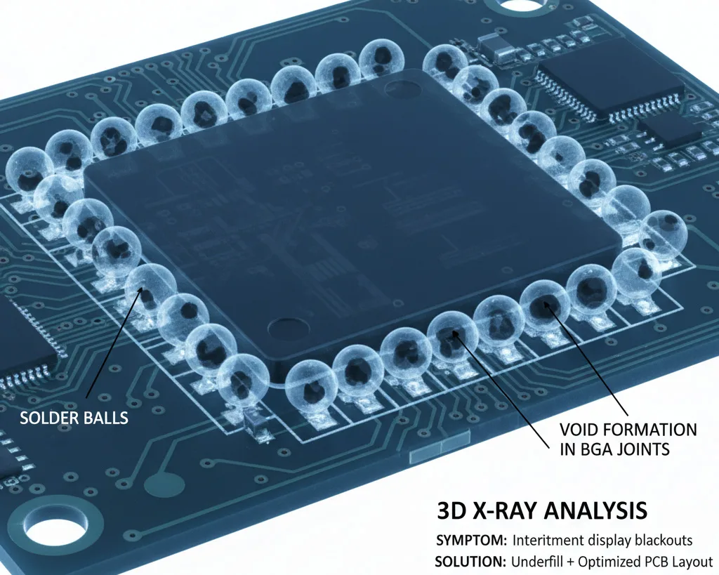 IC-Fehleranalyse 3 3D X-ray inspection of BGA solder balls
