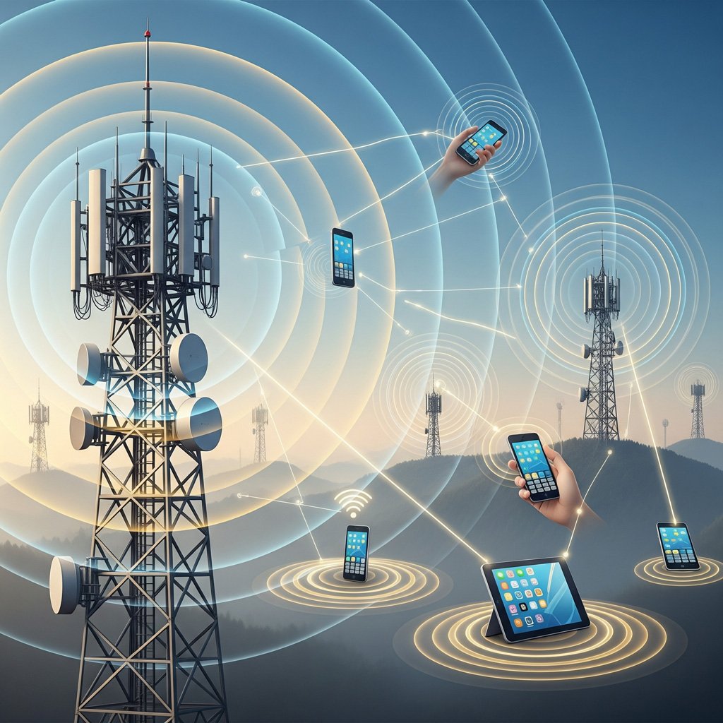 Mobile communication base station and coverage