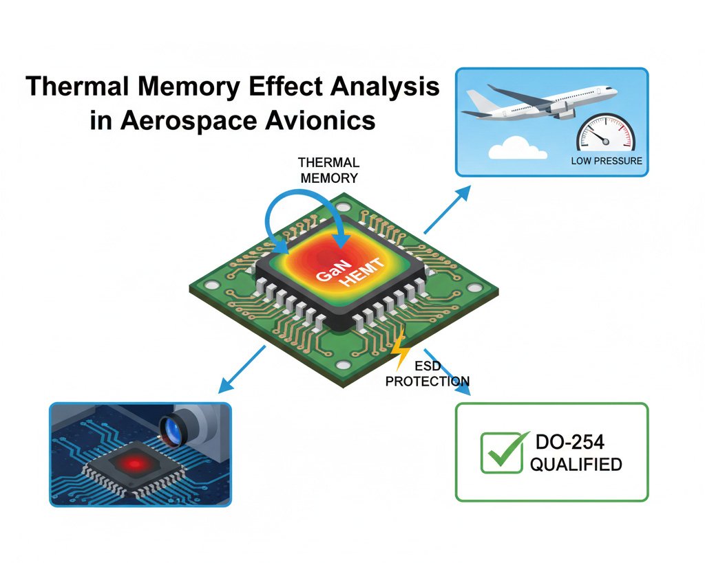 Graph showing thermal memory effects in GaN HEMTs