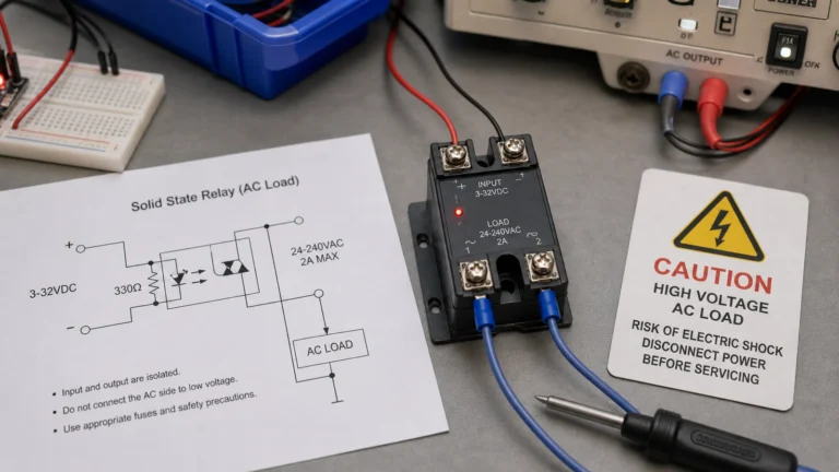 Solid-state relay module showing input and load-side separation